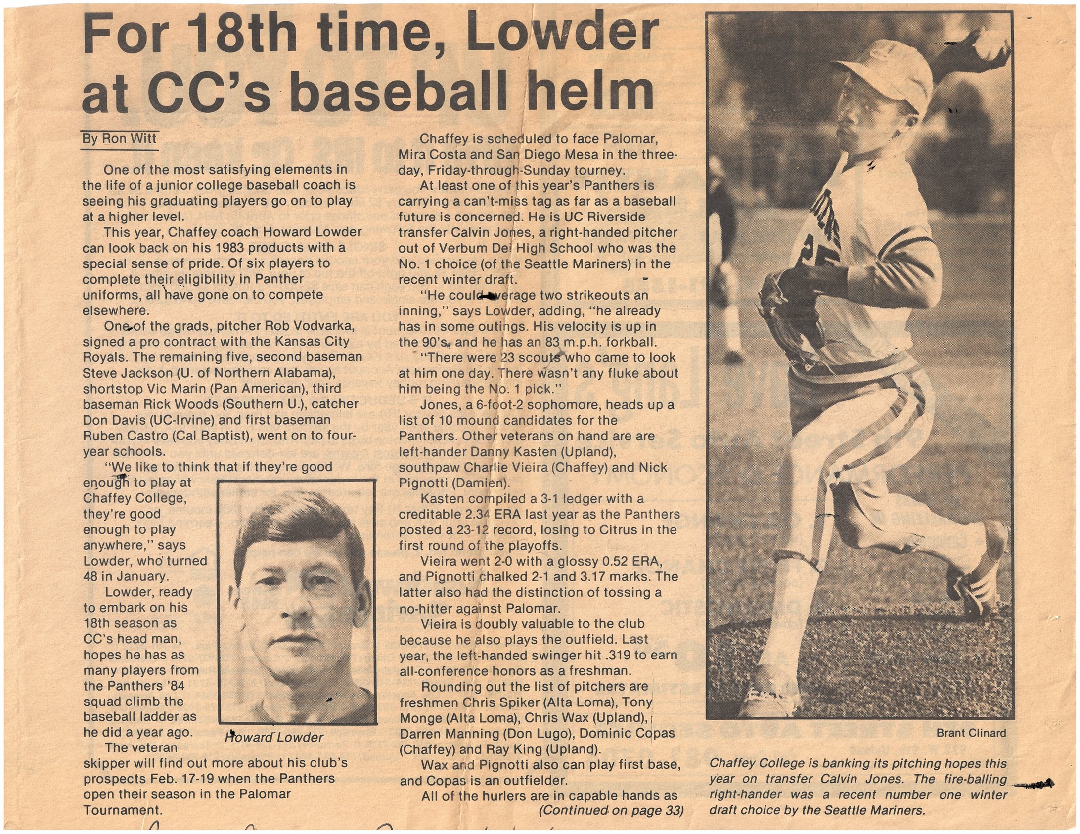 newspaper article about Lowder